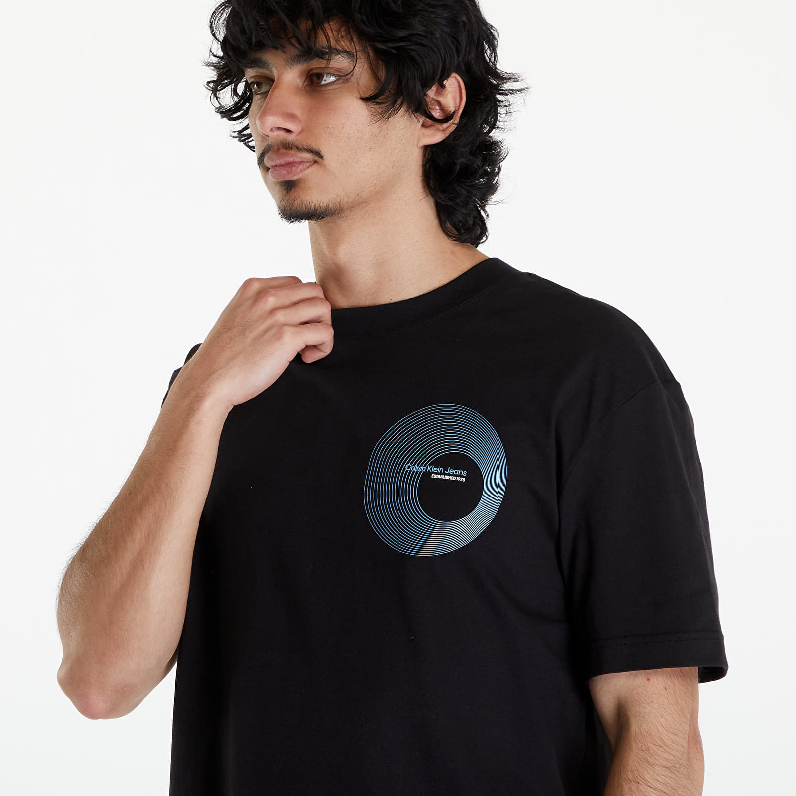 Trička Calvin Klein Jeans Circle Frequency Logo T-Shirt Black