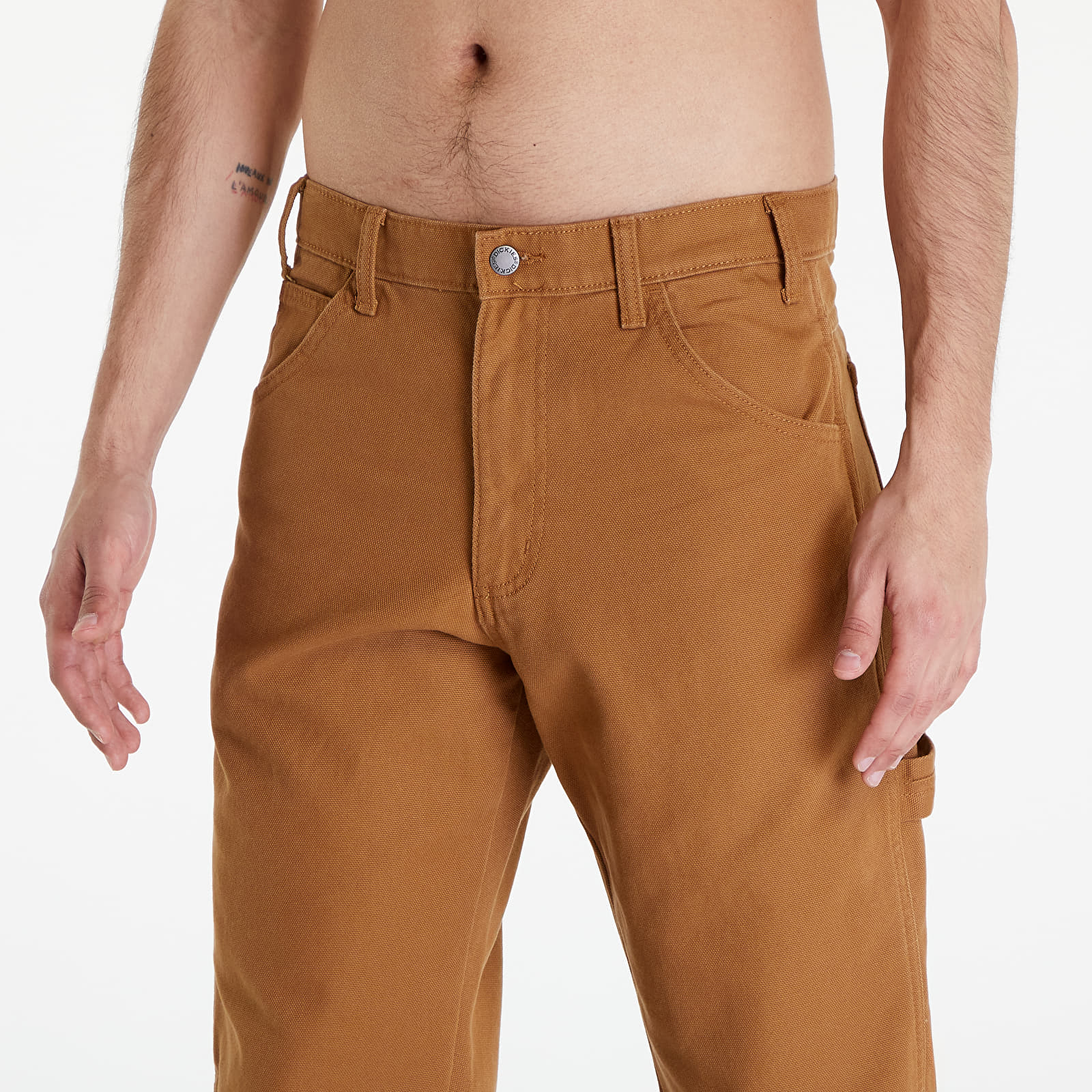 Pants and jeans Dickies Duck Canvas Carpenter Trousers Stone Washed Brown Duck