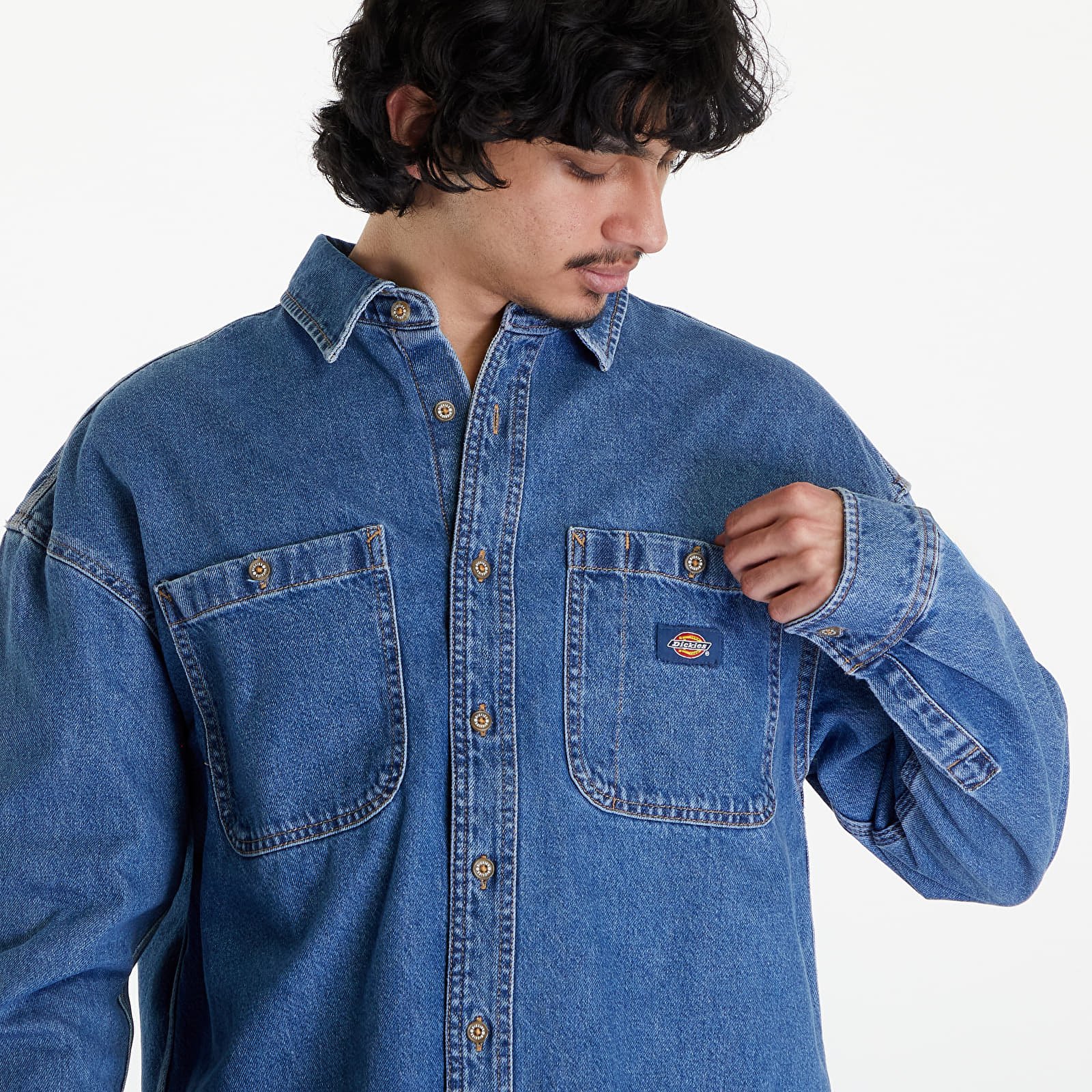 Hemden Dickies Houston Shirt Classic Blue