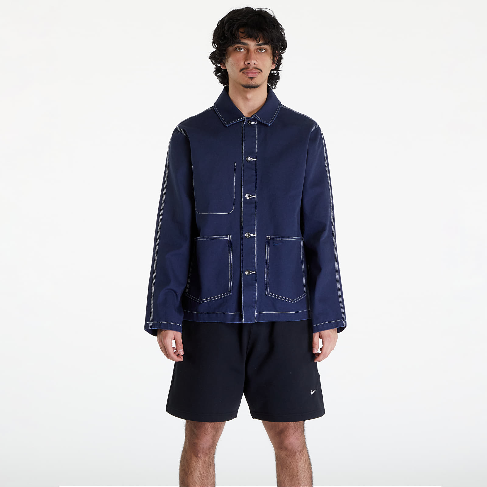 Jakker Nike Life Men's Chore Coat Obsidian/ Obsidian