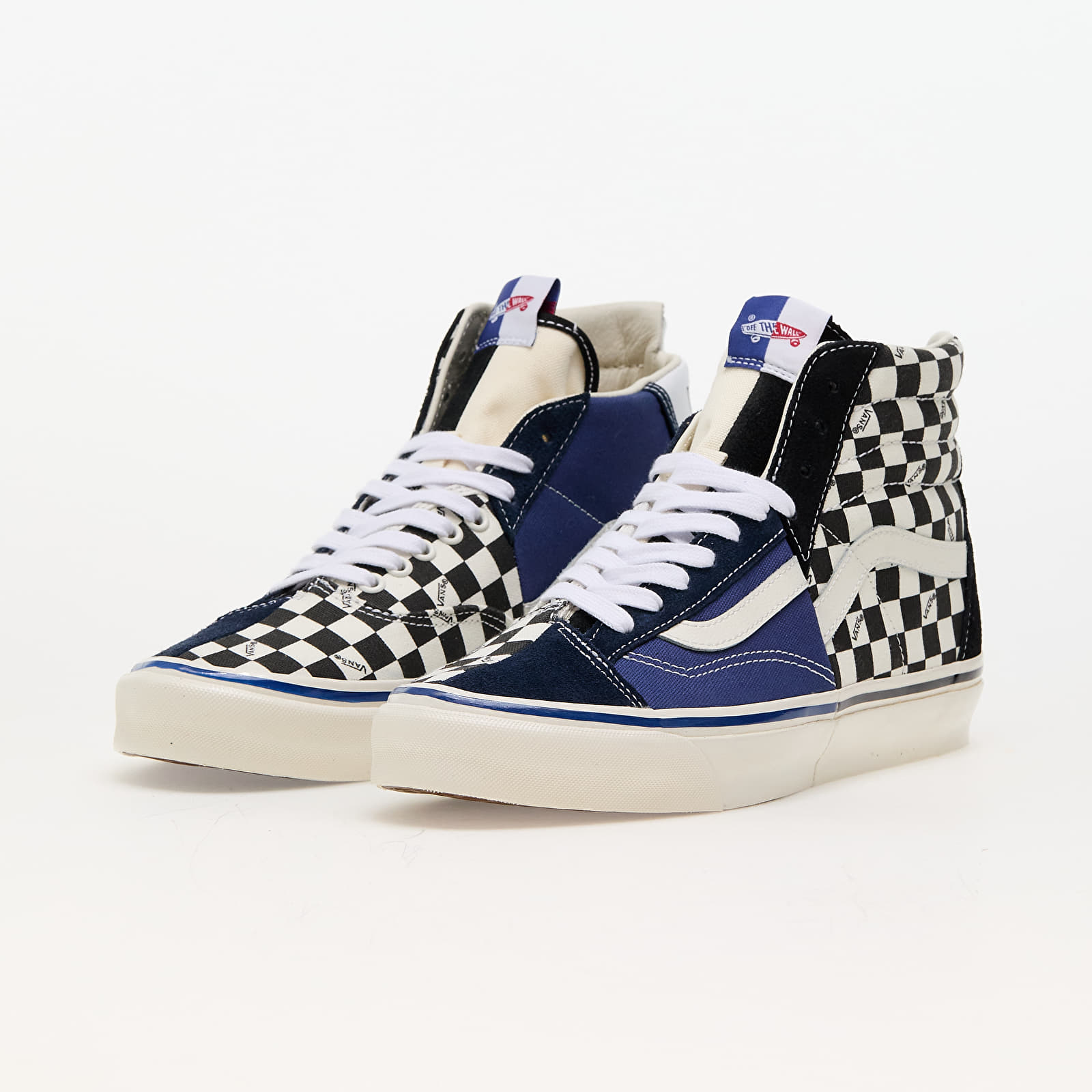 Herren Sneaker und Schuhe Vans Clash The Wall LX Suede/Canvas Black Checkerboard
