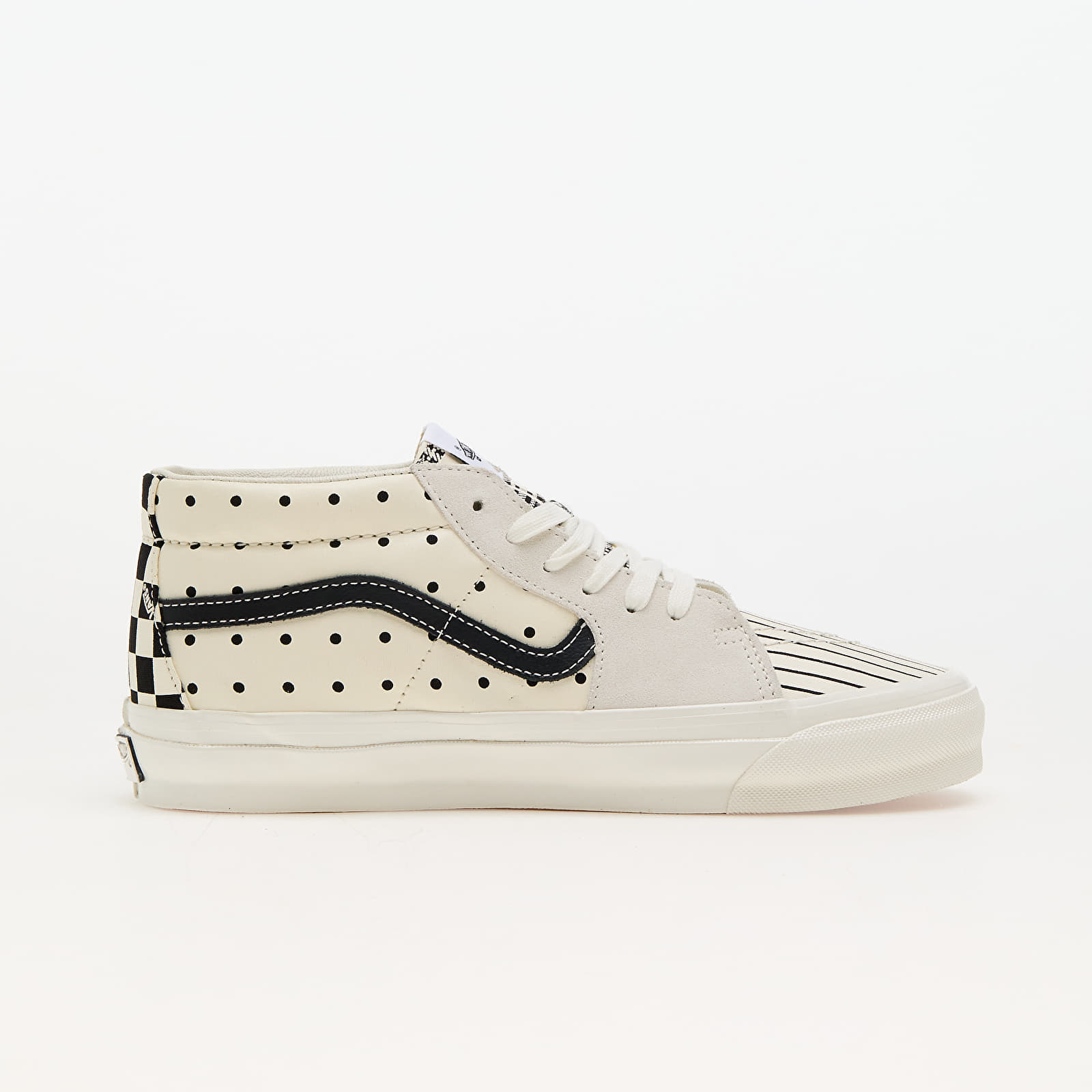 Herren Sneaker und Schuhe Vans Sk8-Mid Reissue 83 LX Pattern Clash Marshmallow
