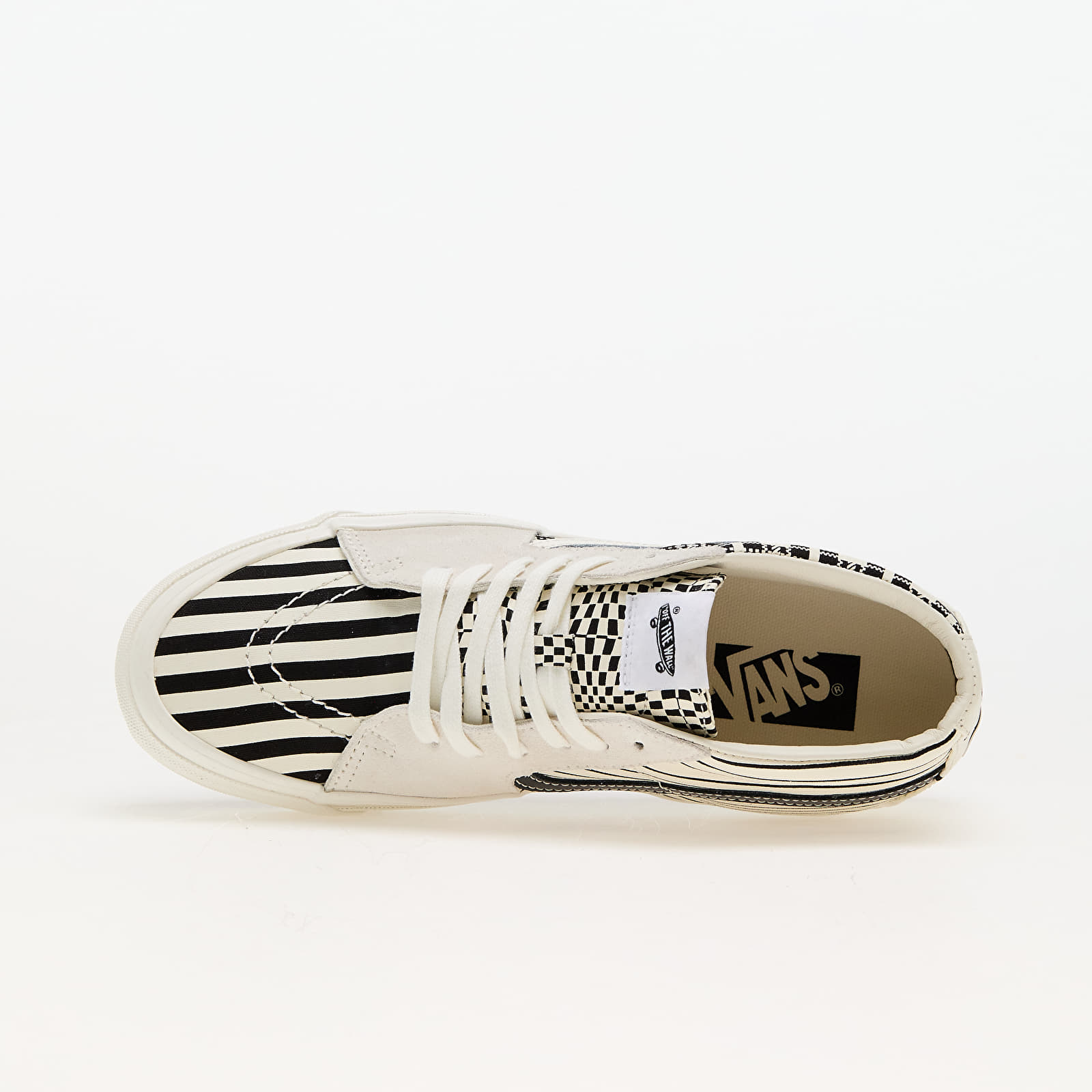 Herren Sneaker und Schuhe Vans Sk8-Mid Reissue 83 LX Pattern Clash Marshmallow