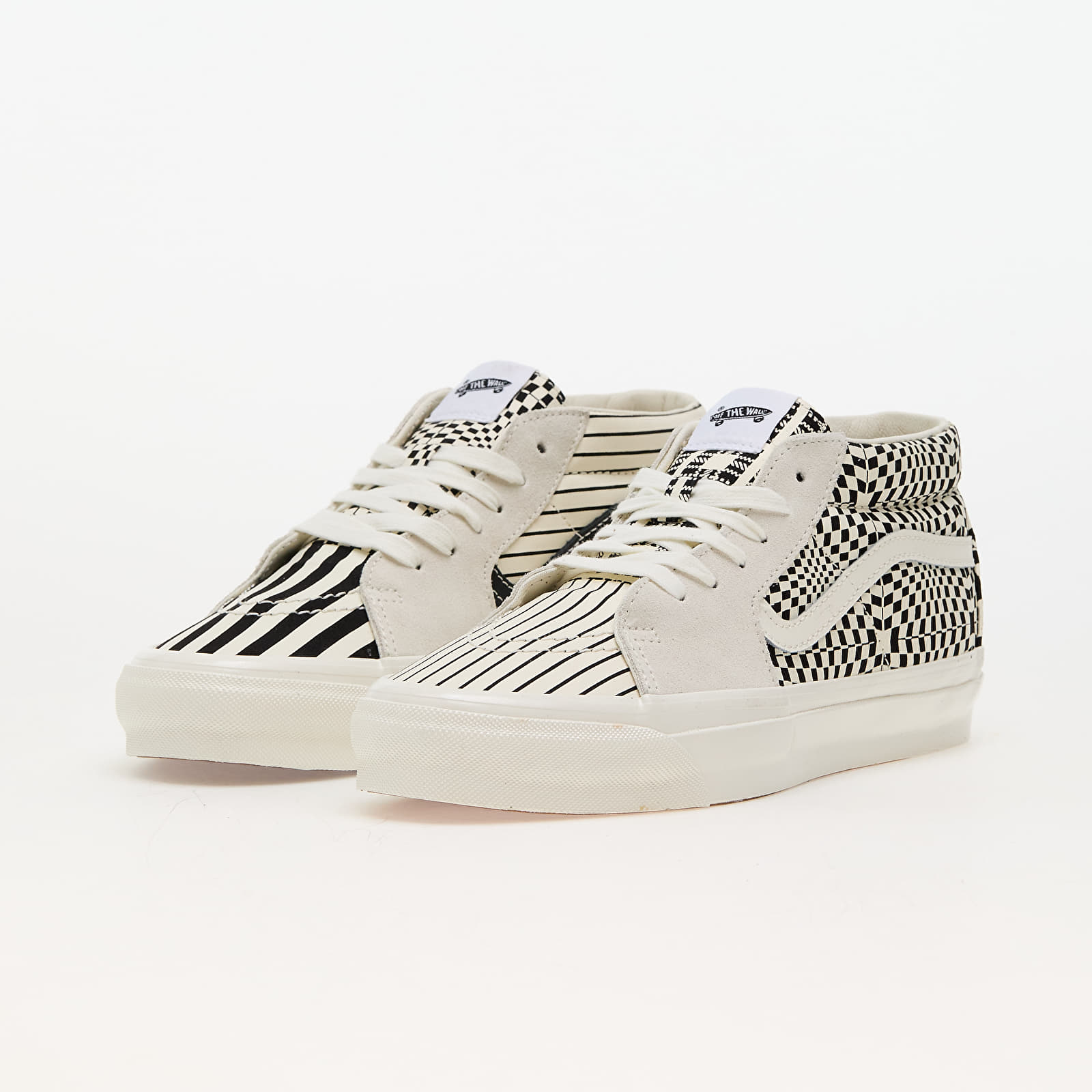 Herren Sneaker und Schuhe Vans Sk8-Mid Reissue 83 LX Pattern Clash Marshmallow