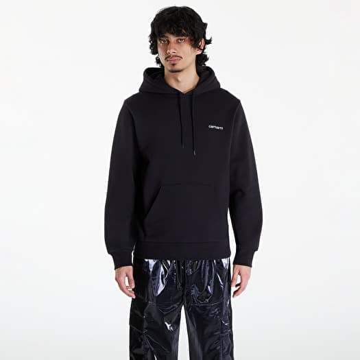 Carhartt WIP Script Embroidery Hoodie UNISEX Black/ White