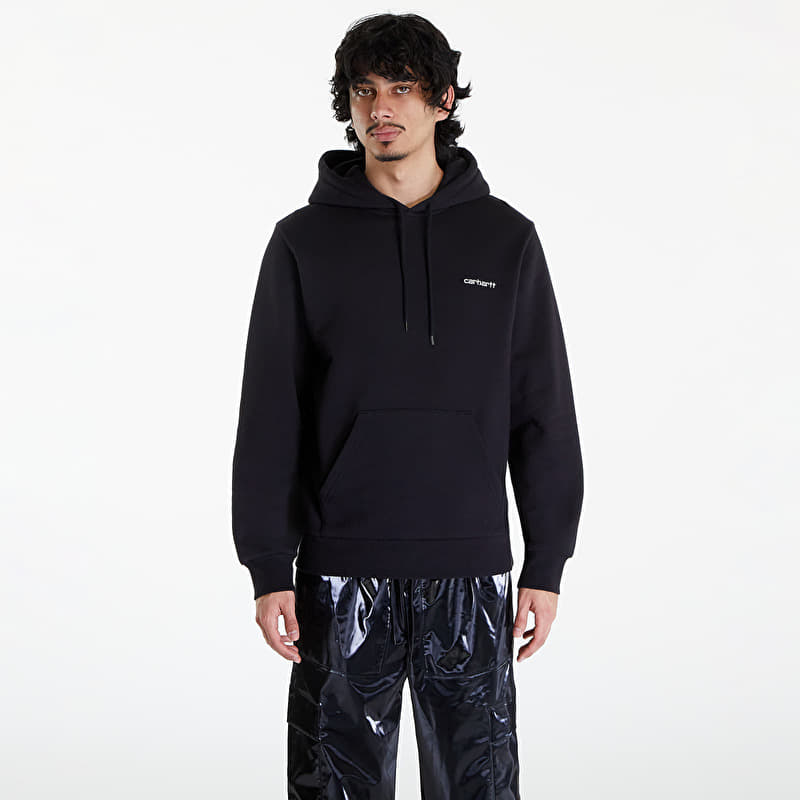 Sweatshirt Carhartt WIP Script Embroidery Hoodie UNISEX Black/ White