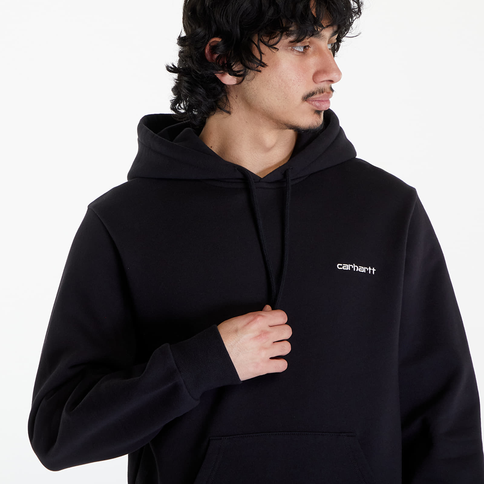 Bluzy Carhartt WIP Script Embroidery Hoodie UNISEX Black/ White