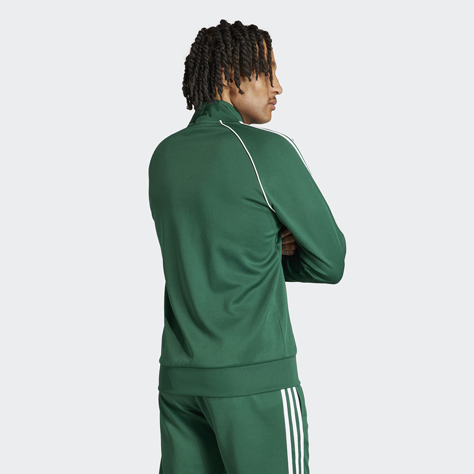 Džemperiai su gobtuvais ir džemperiai adidas Sustainability Track Top Collegiate Green