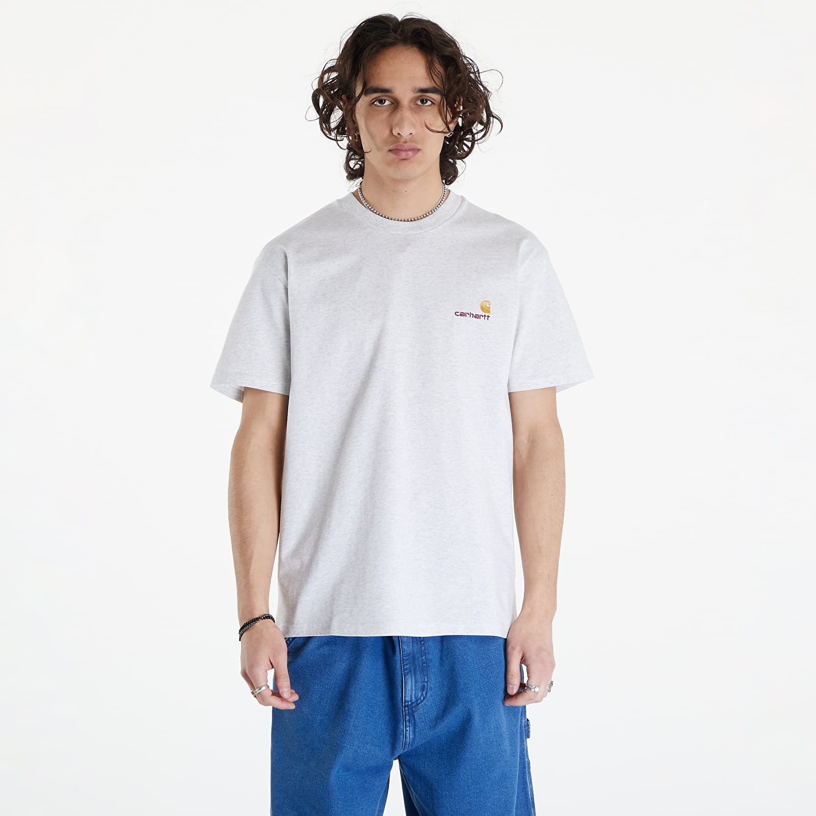 T-shirts  Carhartt WIP S/S American Script T-Shirt UNISEX Ash Heather