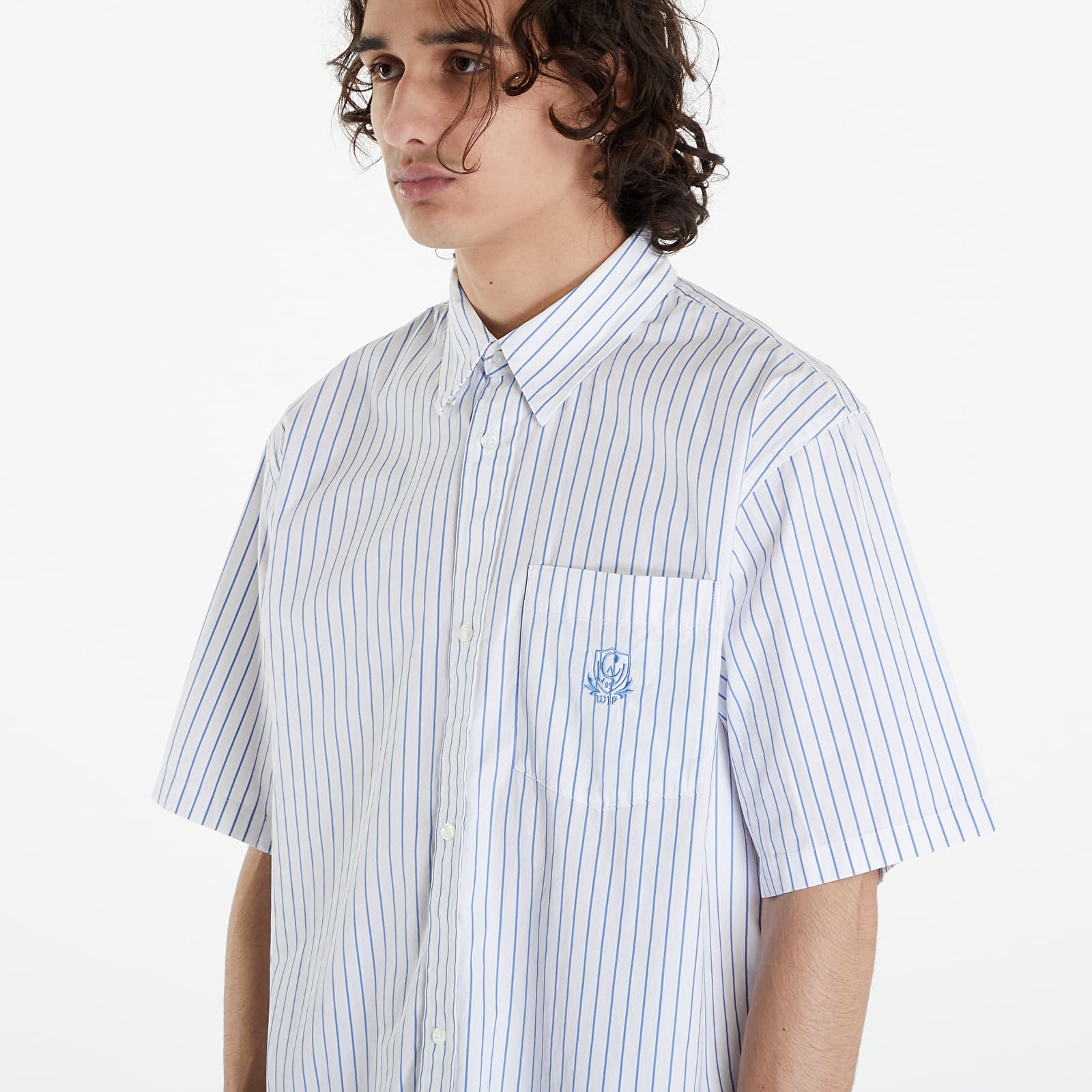 Ризи Carhartt WIP S/S Linus Shirt UNISEX Linus Stripe/ Bleach/ White
