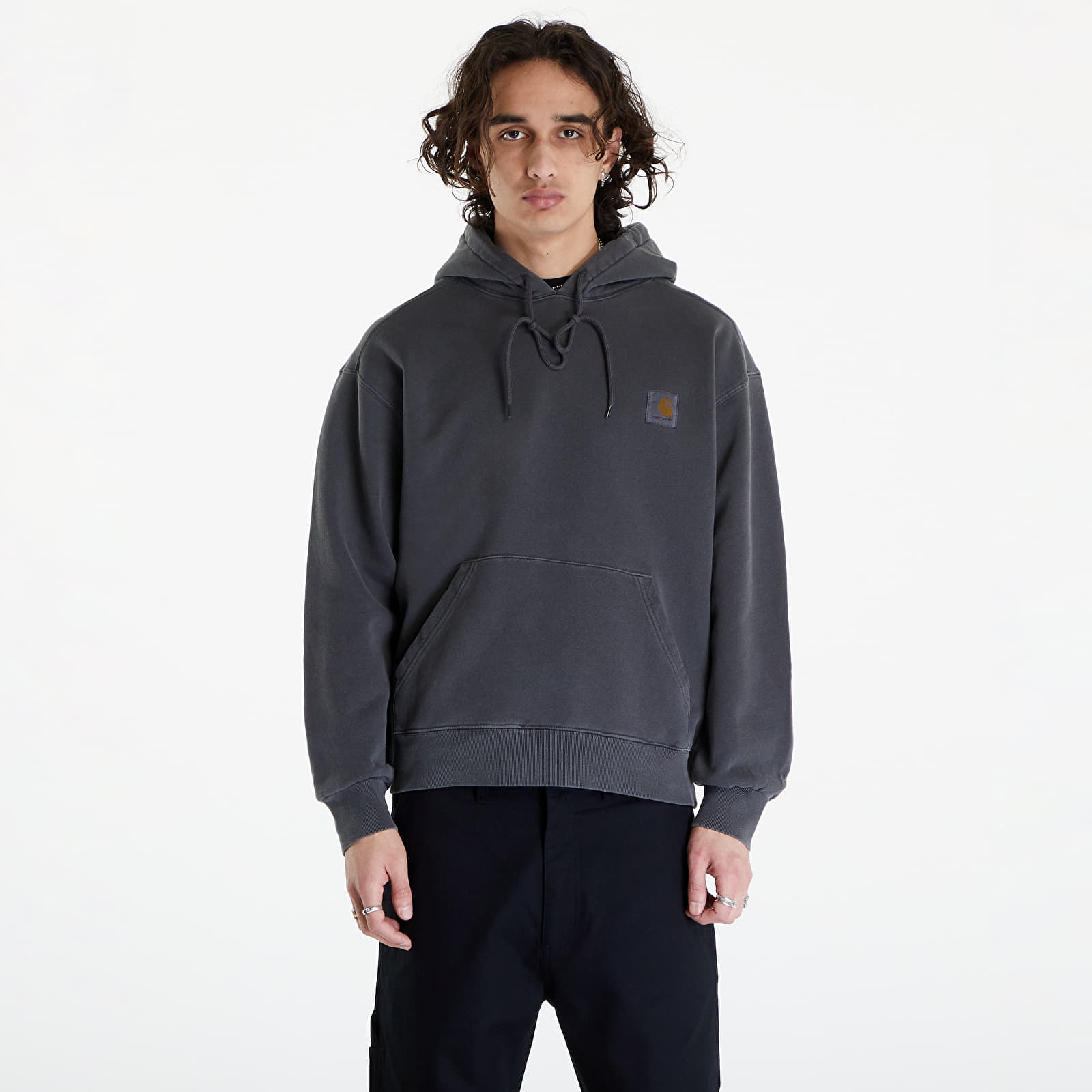 Hettegensere og sweatshirts Carhartt WIP Hooded Nelson Sweat UNISEX Charcoal Garment Dyed