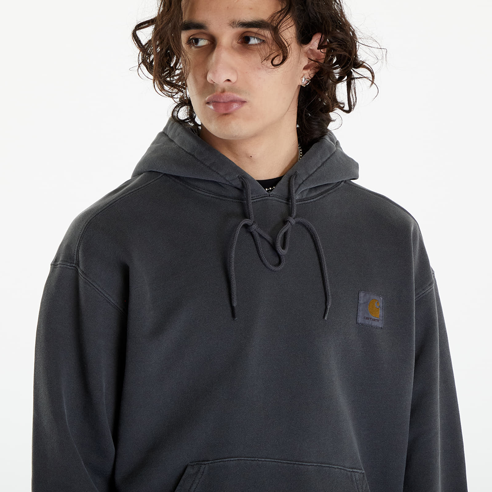 Hettegensere og sweatshirts Carhartt WIP Hooded Nelson Sweat UNISEX Charcoal Garment Dyed