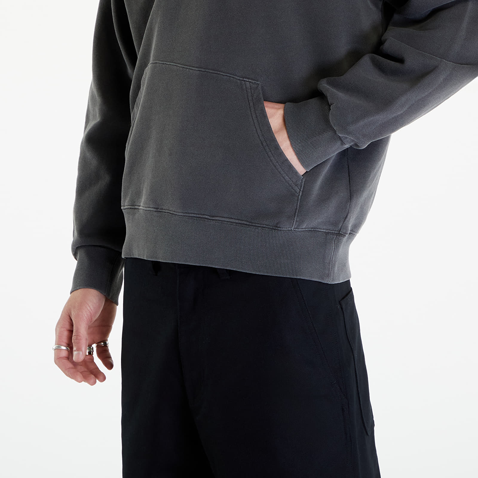 Hettegensere og sweatshirts Carhartt WIP Hooded Nelson Sweat UNISEX Charcoal Garment Dyed