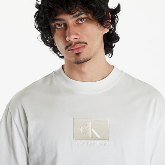 T shirts Calvin Klein Jeans Embroidery Patch T Shirt White Footshop