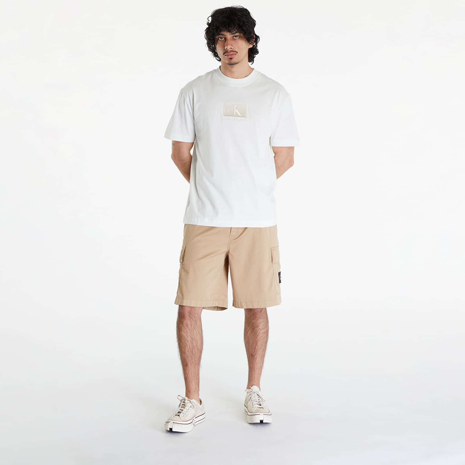 Tričká Calvin Klein Jeans Embroidery Patch T-Shirt White