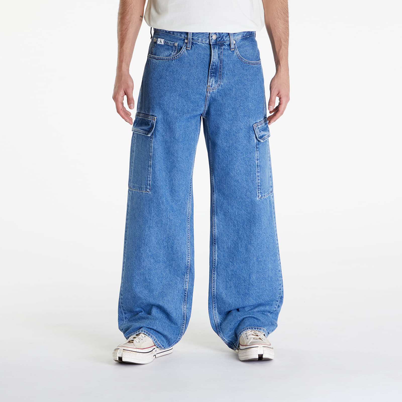 Kavbojke Calvin Klein Jeans 90'S Loose Cargo Jeans Denim Medium