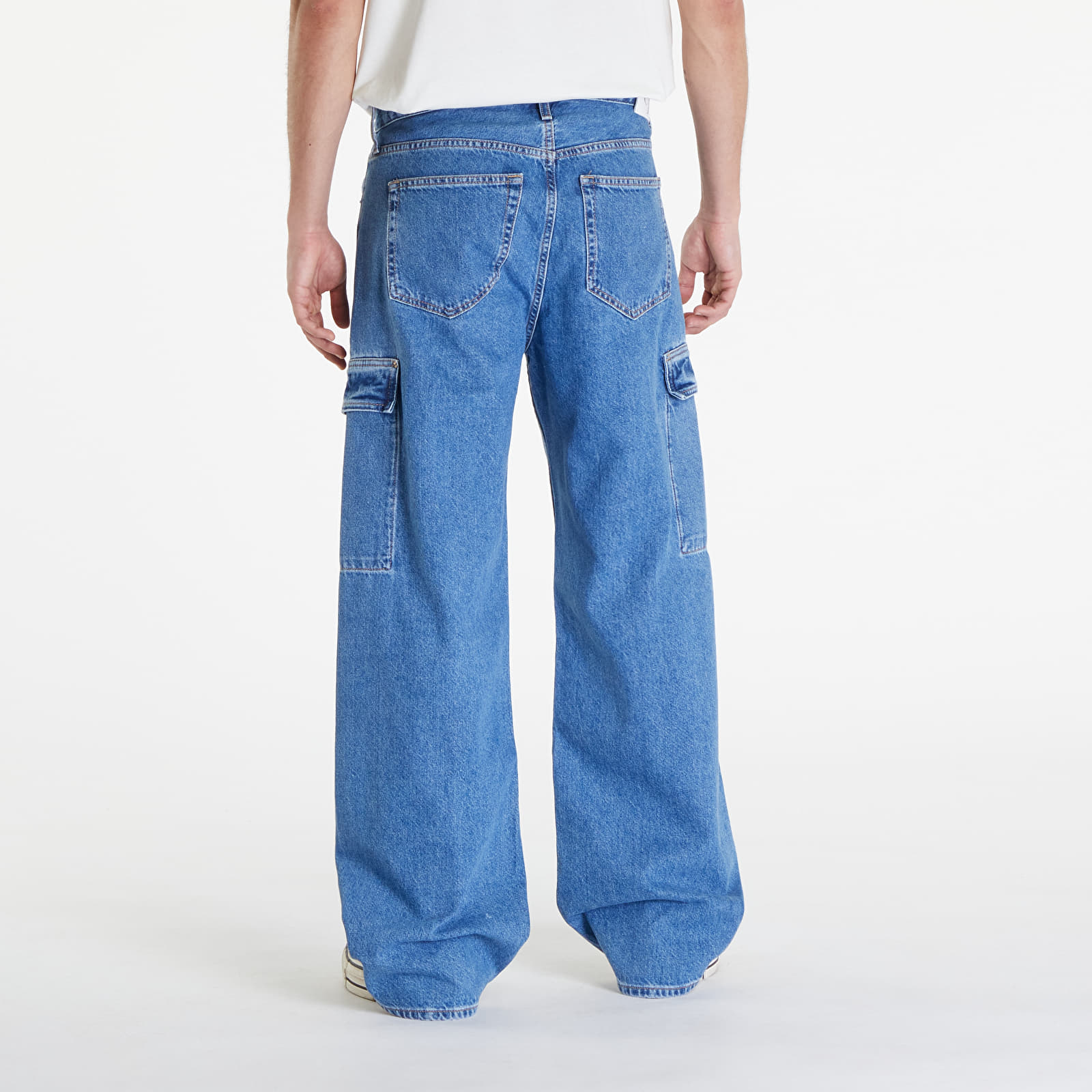 Džíny Calvin Klein Jeans 90'S Loose Cargo Jeans Denim Medium