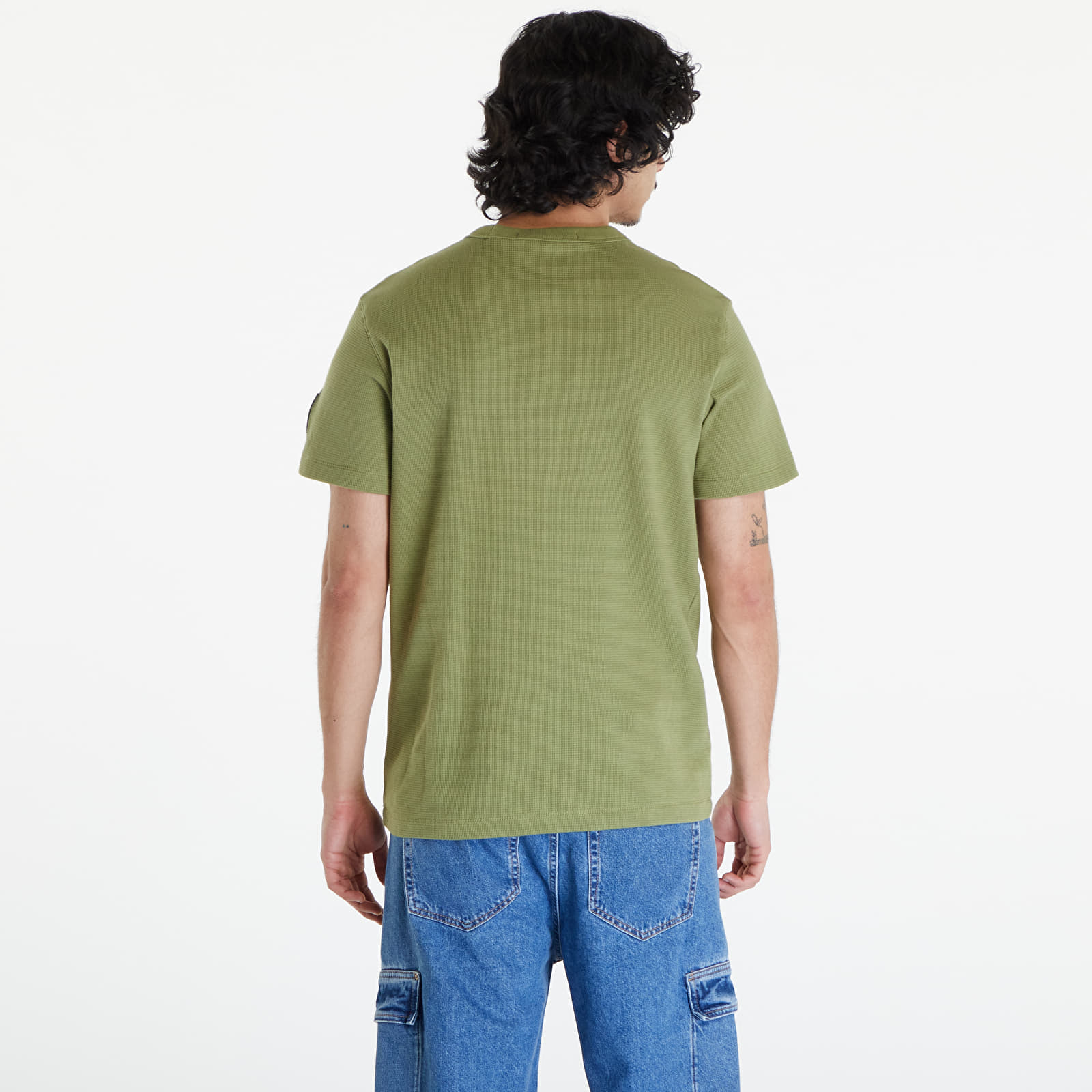 Koszulki Calvin Klein Jeans Cotton Waffle T-Shirt Dark Juniper