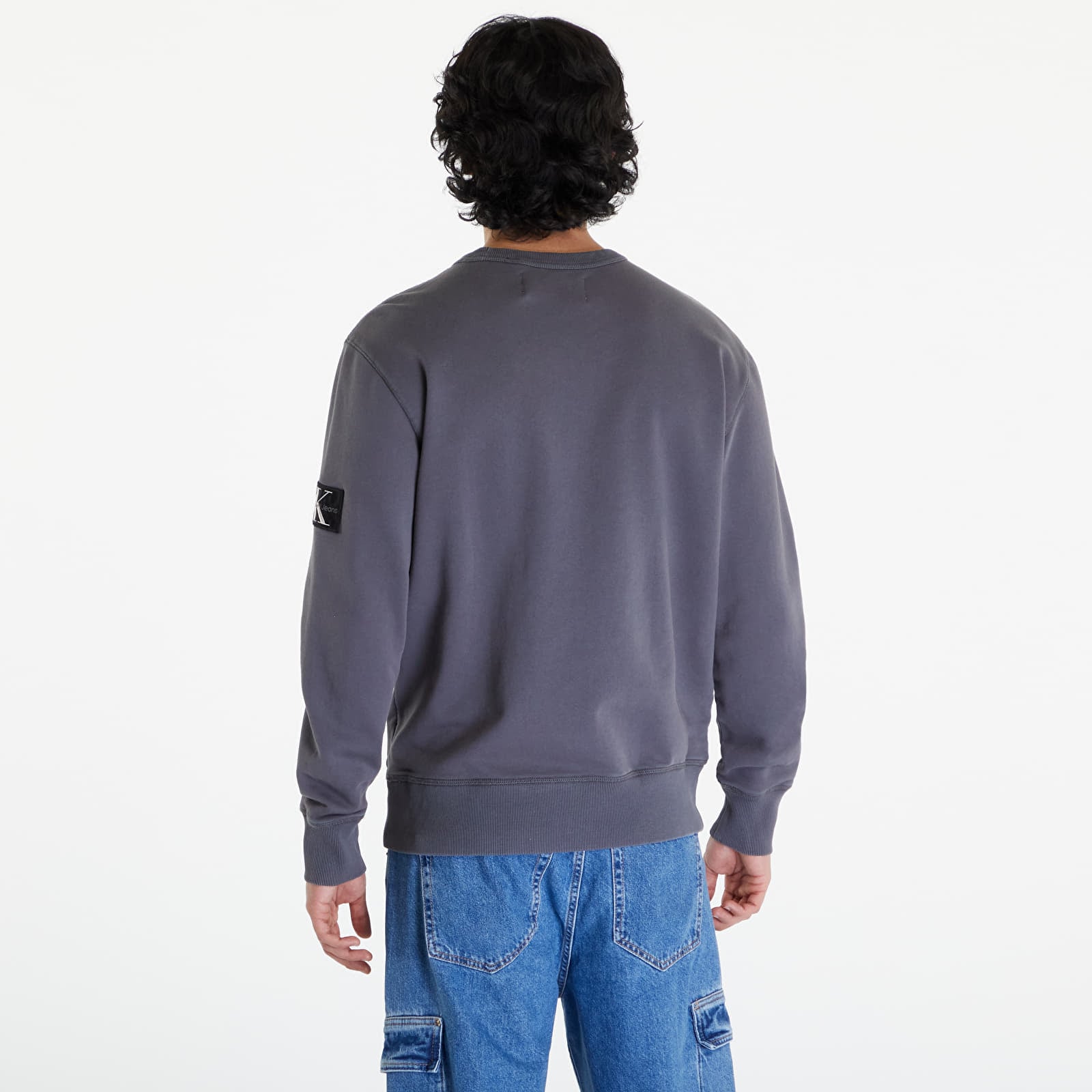 Hanorace Calvin Klein Jeans Washed Cotton Badge Sweatshirt Washed Black