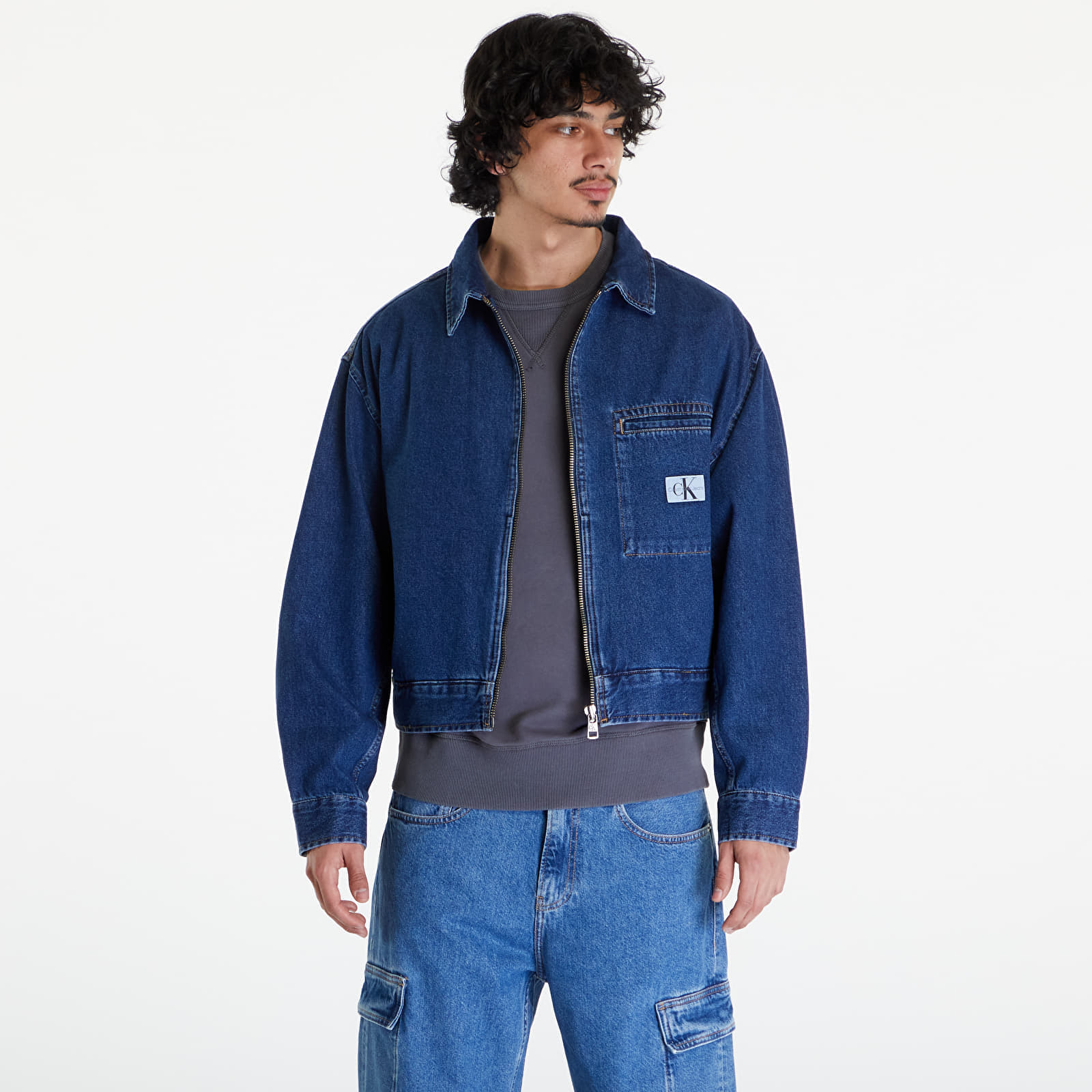 Якета Calvin Klein Jeans Denim Relaxed Zip Up Jacket Denim