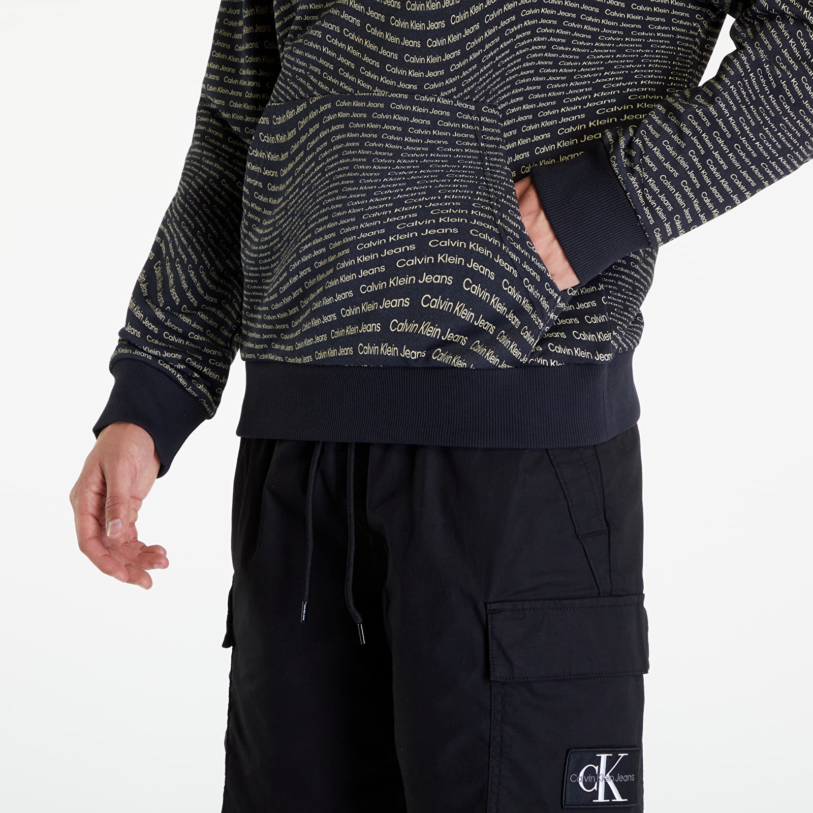 Sudaderas Calvin Klein Jeans Warp Logo Hoodie Black