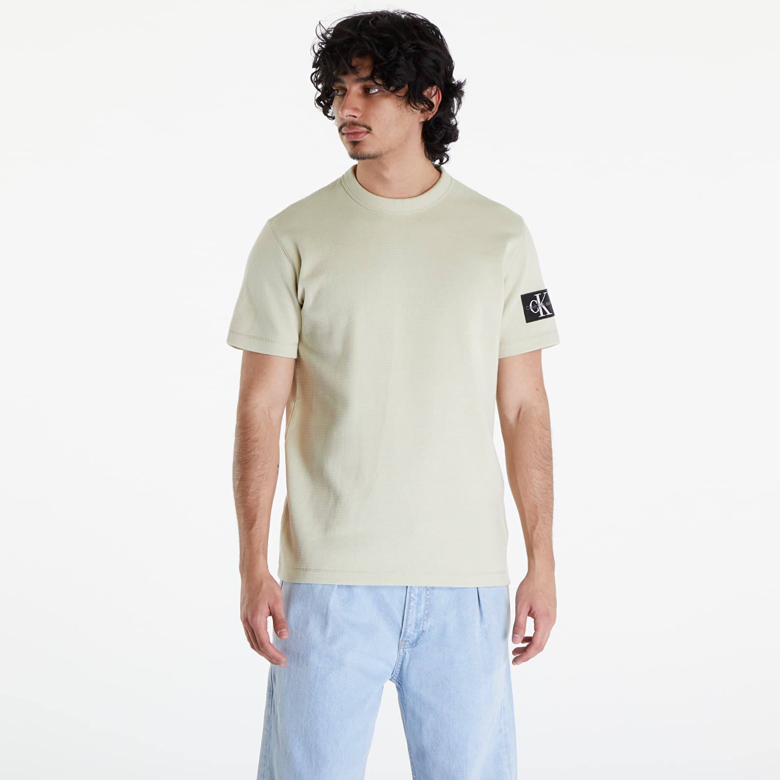 Levně Calvin Klein Jeans Cotton Waffle T-Shirt Green Haze