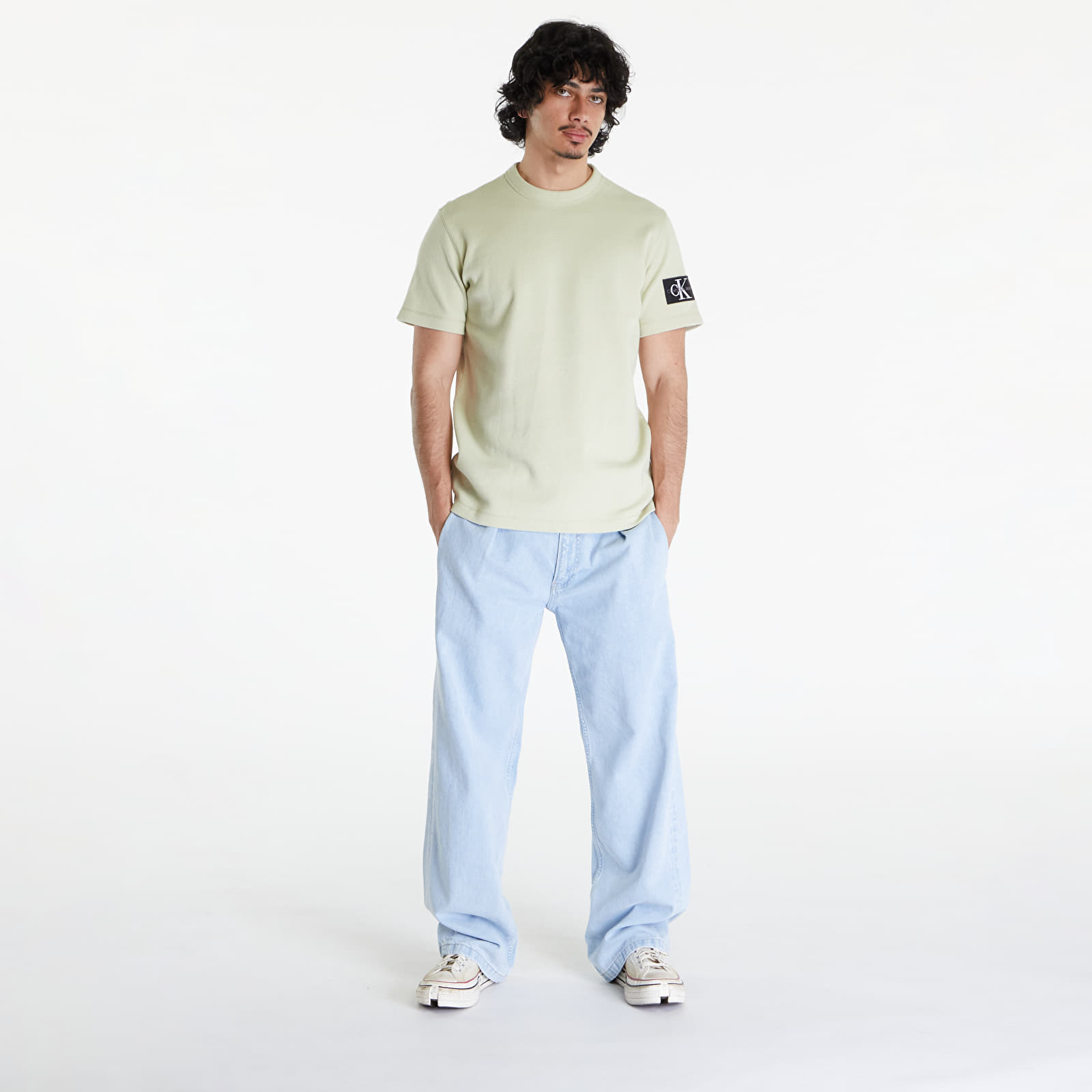 T-shirts Calvin Klein Jeans Cotton Waffle T-Shirt Green Haze