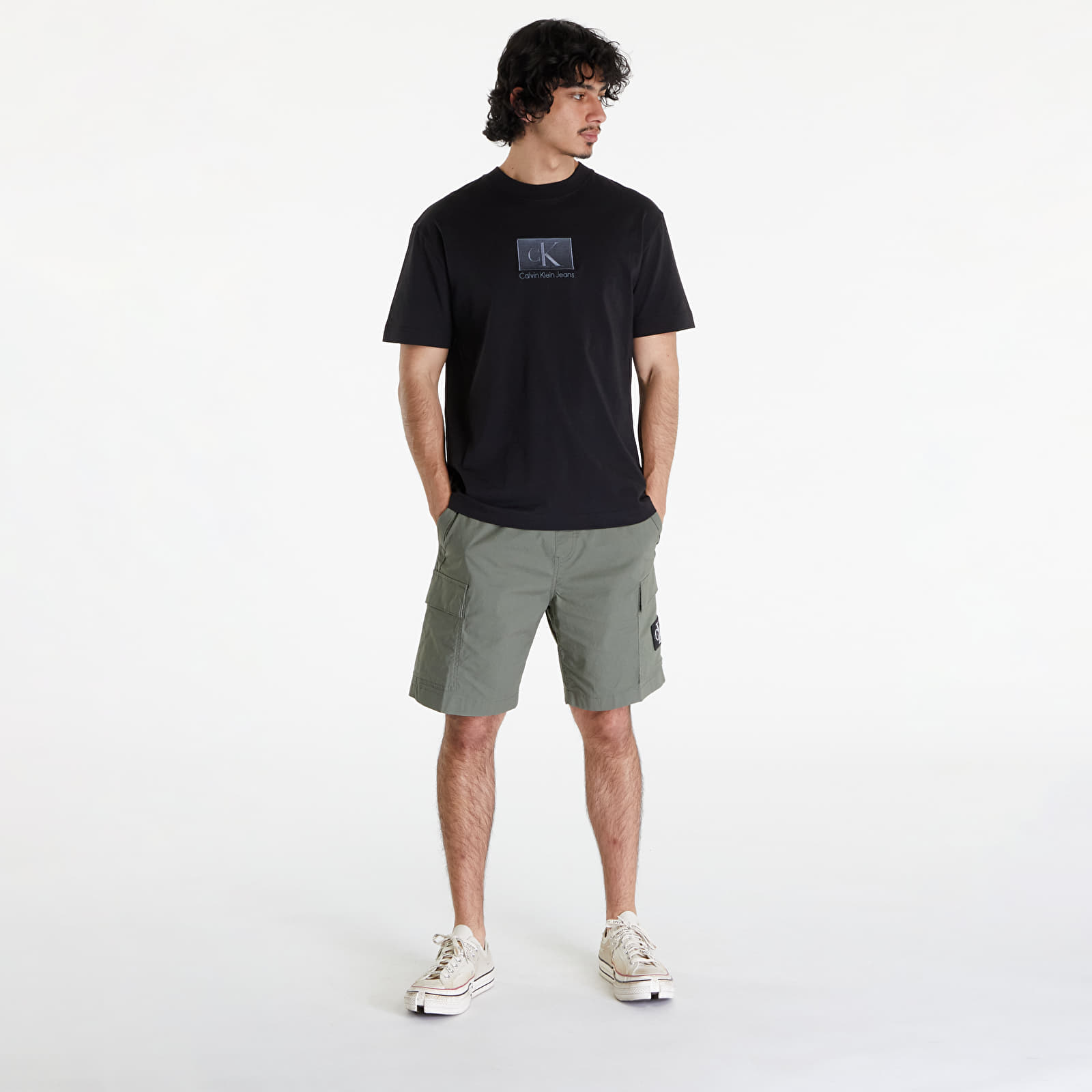 Tričká Calvin Klein Jeans Embroidery Patch T-Shirt Black