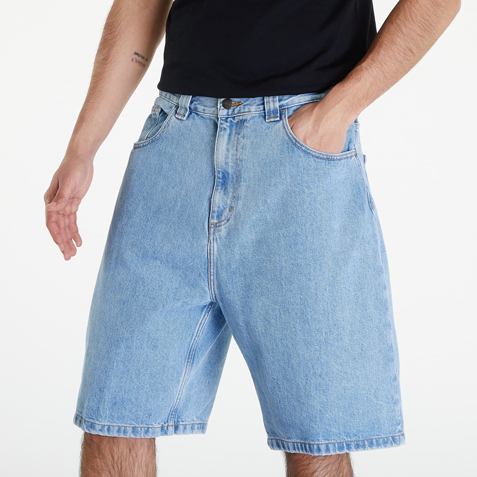 Šortky Carhartt WIP Brandon Short Blue Stone Bleached