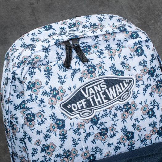 Vans backpack white flowers hotsell