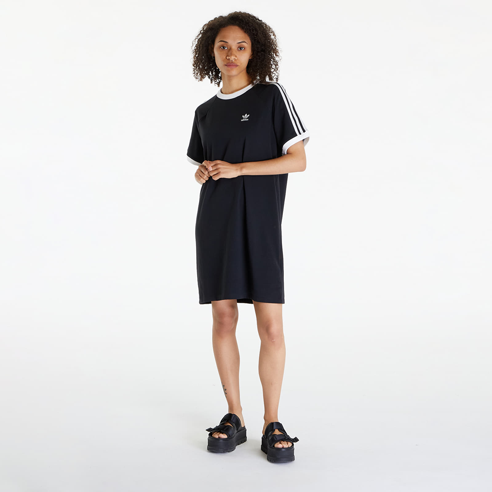 Dress adidas 3 Stripes Raglan Dress Black