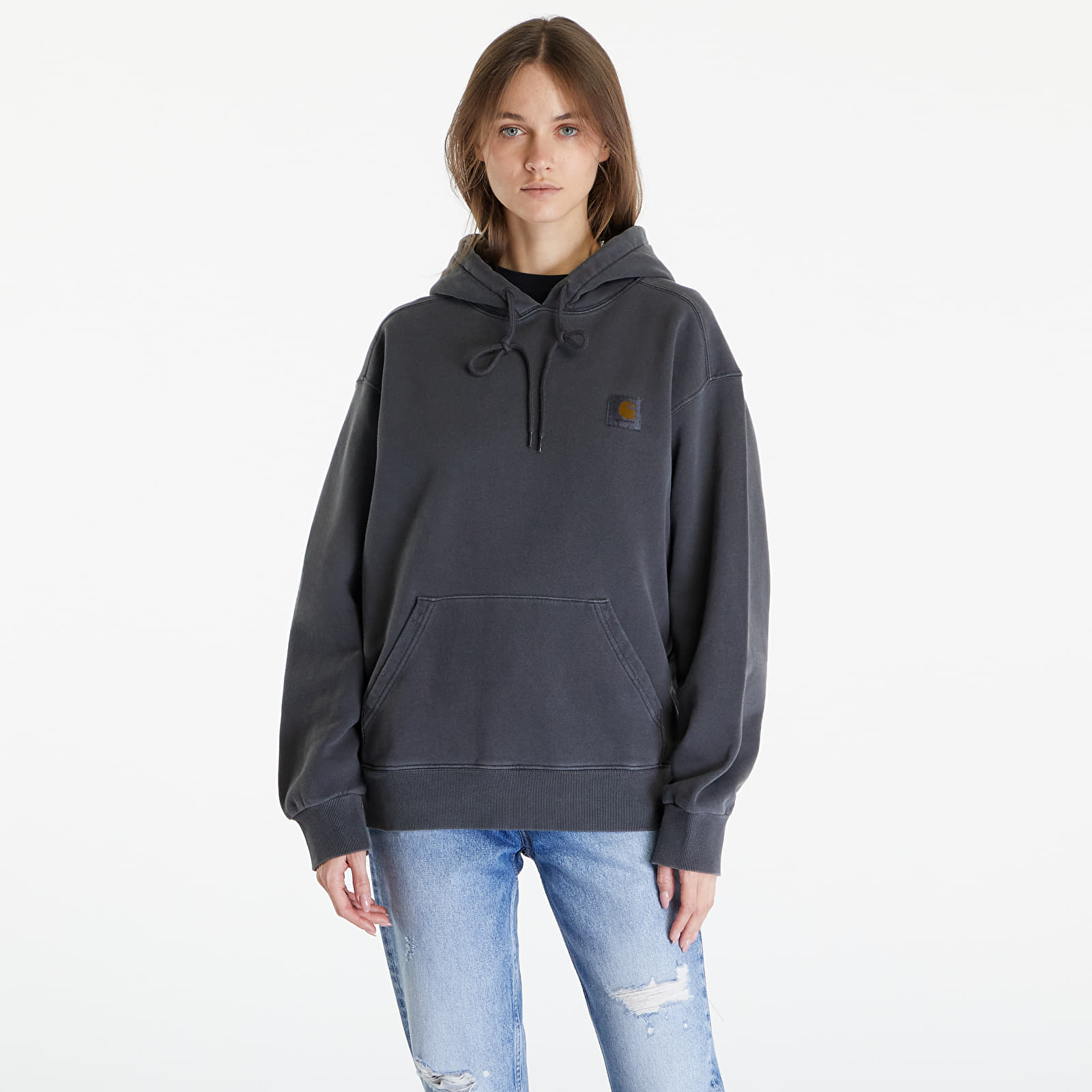 Hoodies and sweatshirts Carhartt WIP Hooded Nelson Sweat UNISEX Charcoal Garment Dyed Footshop