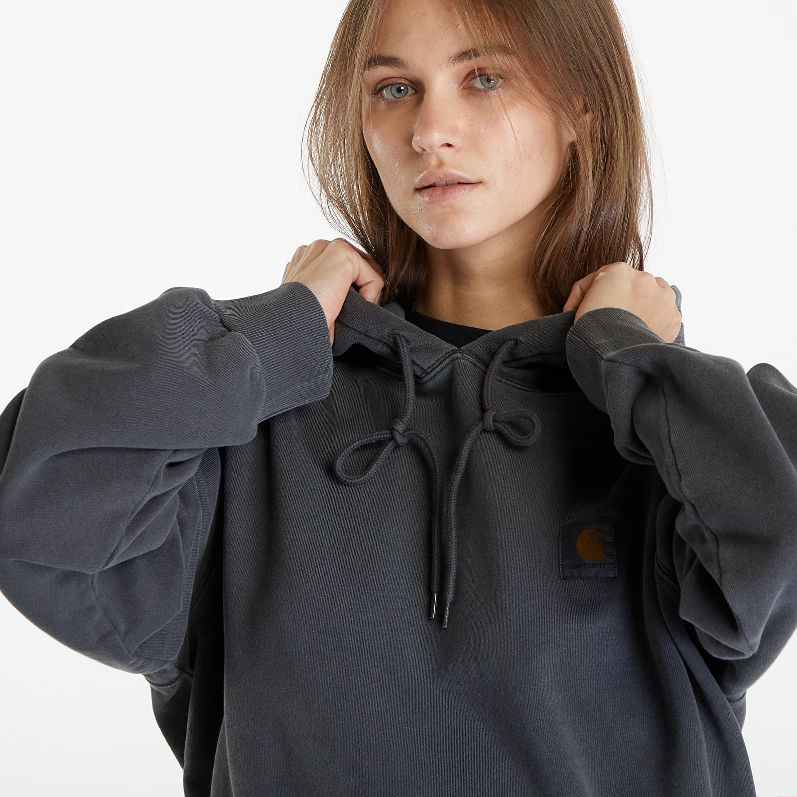Hettegensere og sweatshirts Carhartt WIP Hooded Nelson Sweat UNISEX Charcoal Garment Dyed