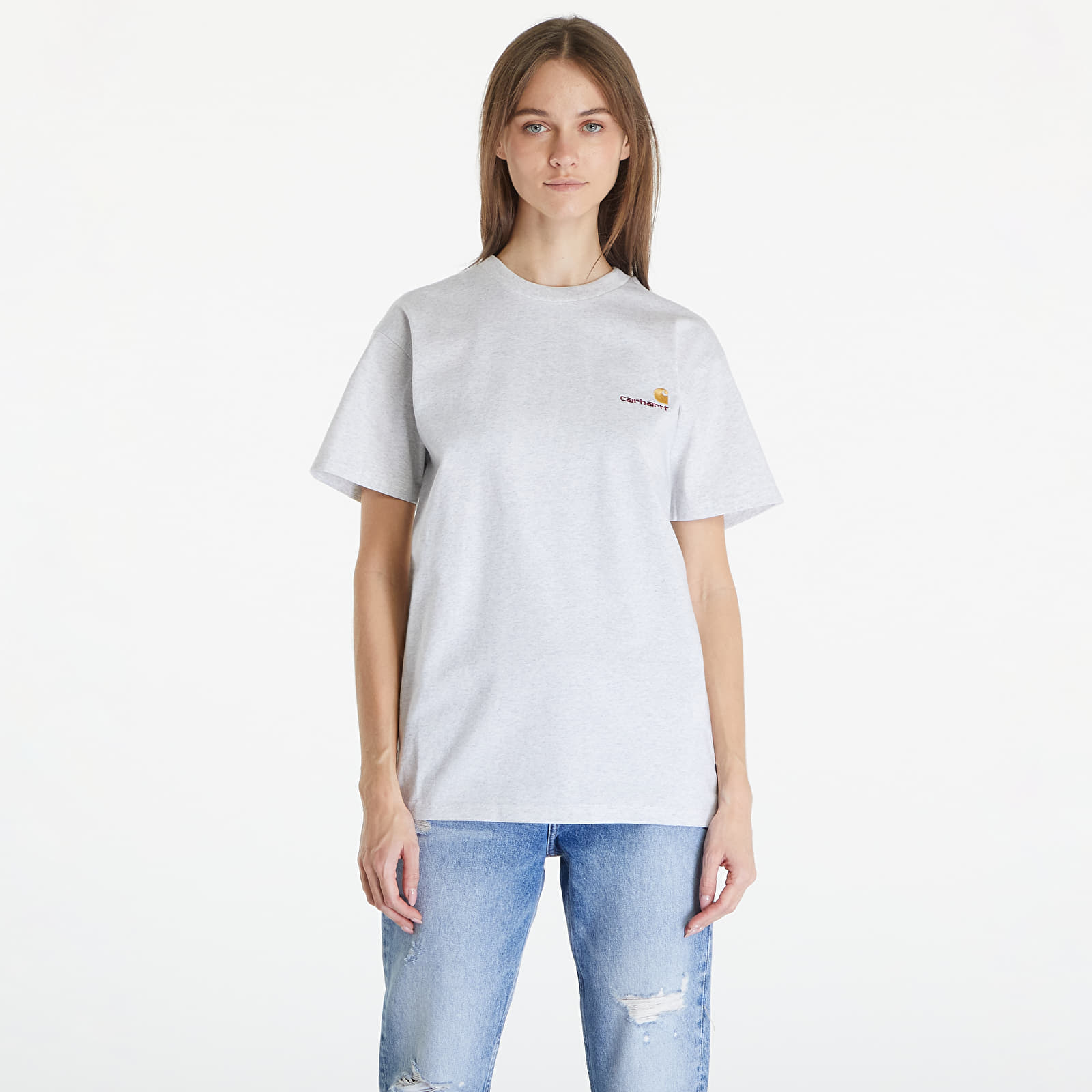 T-shirts  Carhartt WIP S/S American Script T-Shirt UNISEX Ash Heather