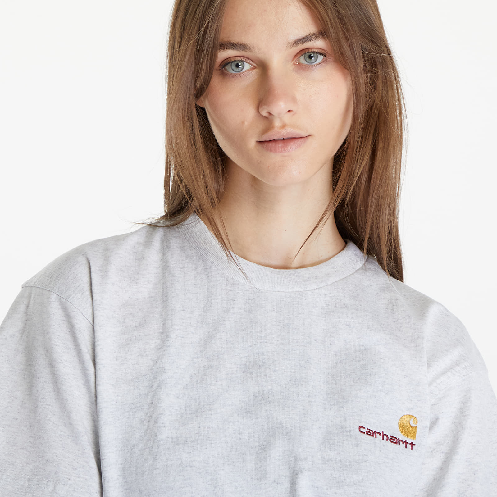 T-shirts  Carhartt WIP S/S American Script T-Shirt UNISEX Ash Heather
