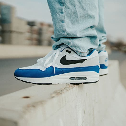 Men s shoes Nike Air Max 1 White Black Deep Royal Blue Footshop