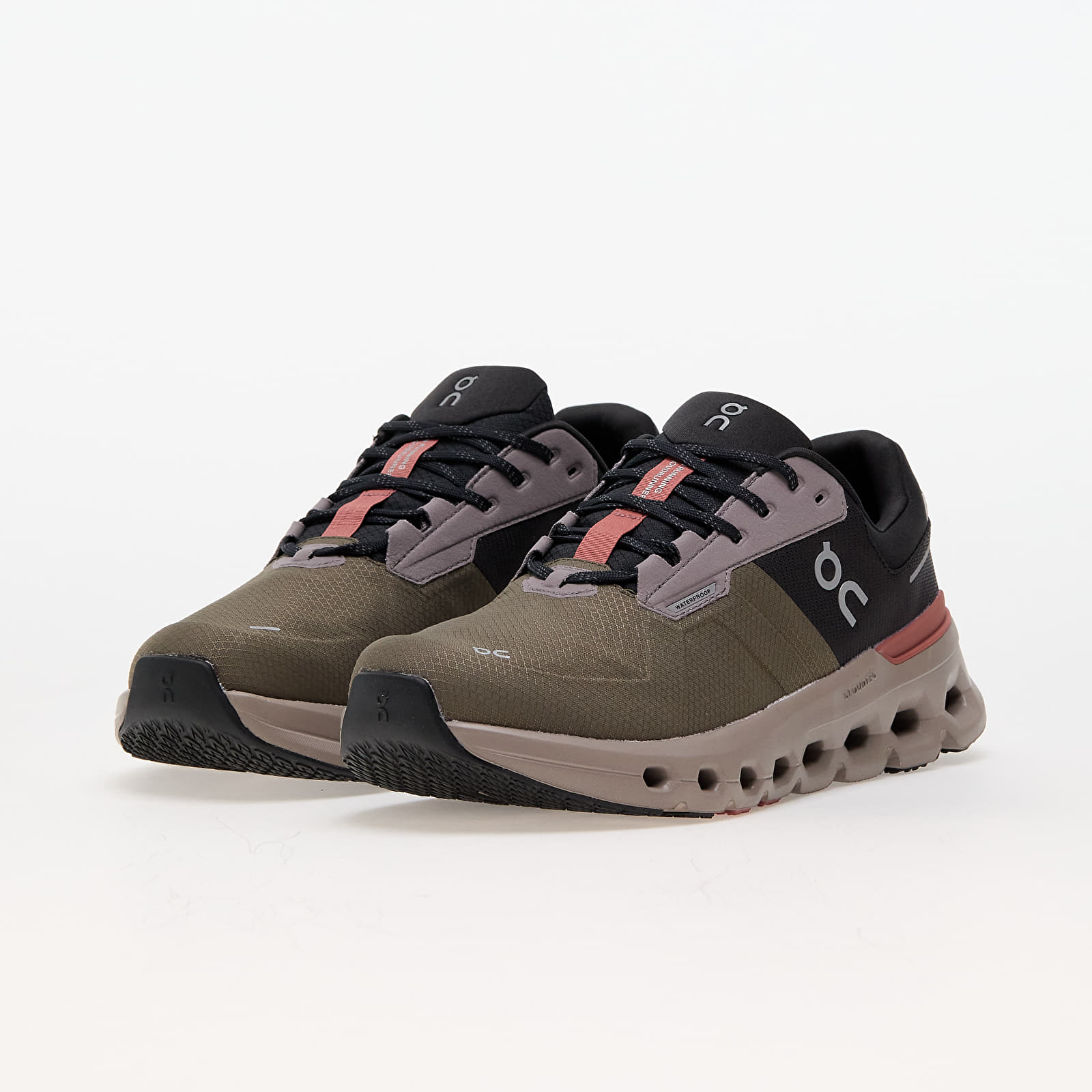 Moški čevlji On M Cloudrunner 2 Waterproof Olive/ Mahogany
