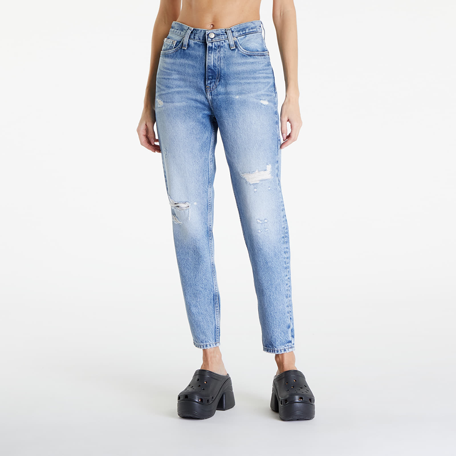 Džínsy Calvin Klein Jeans Mom Jean Denim Light