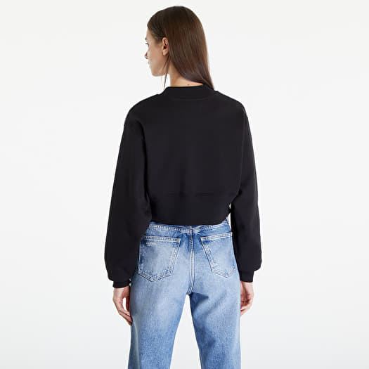 Calvin klein cropped institutional hoodie store