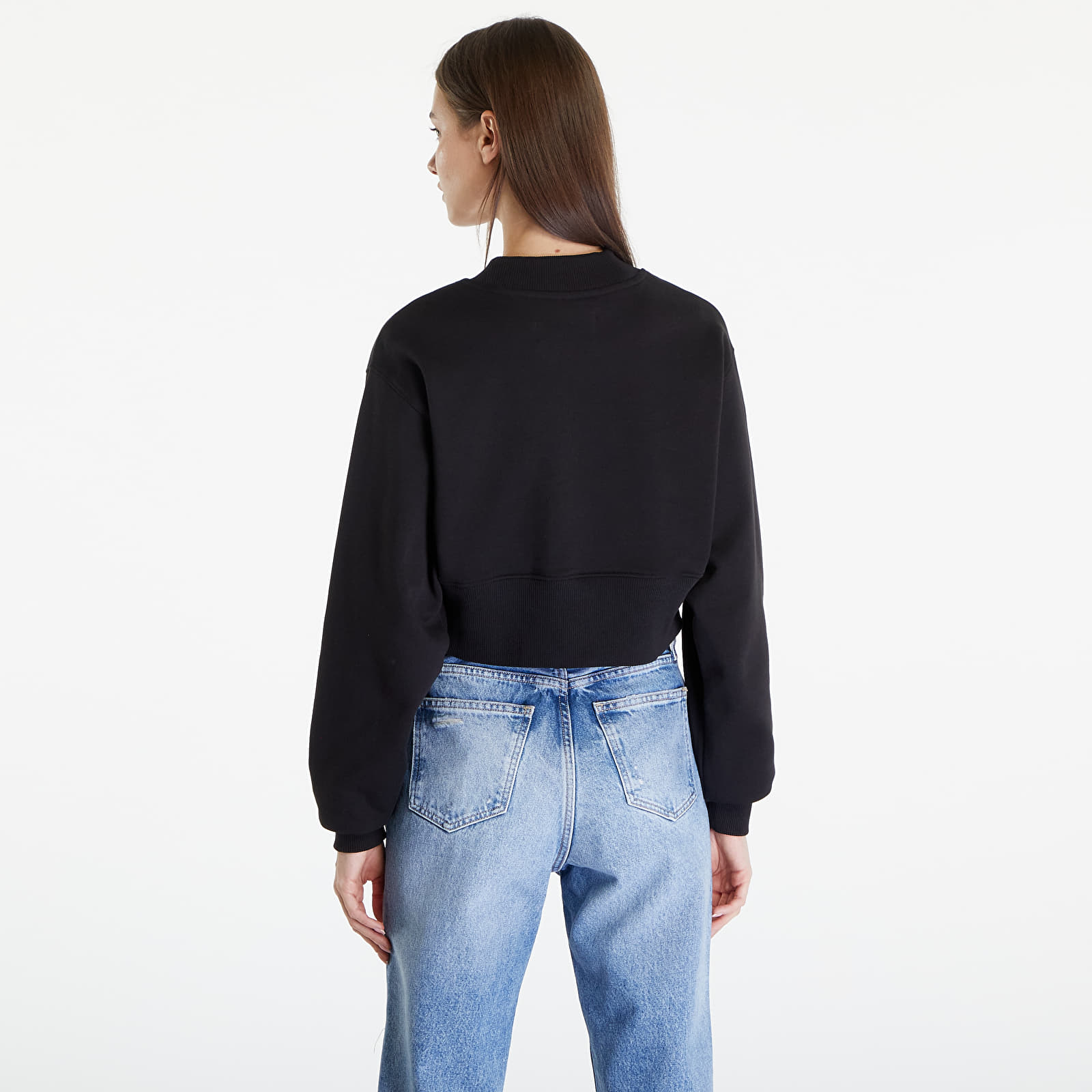 Mikiny Calvin Klein Jeans Stacked Institutional Sweatshirt Black