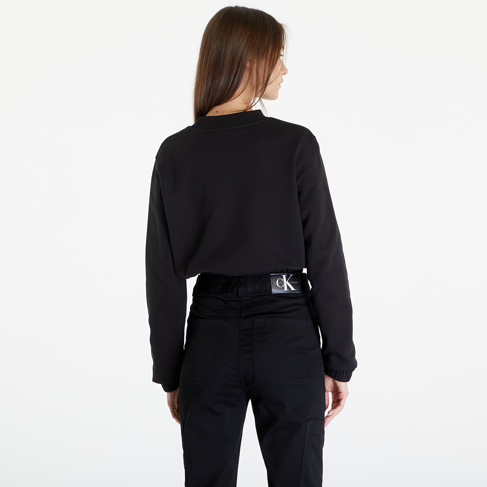 Φούτερ Calvin Klein Jeans Satin Boxes Crewneck Sweatshirt Black
