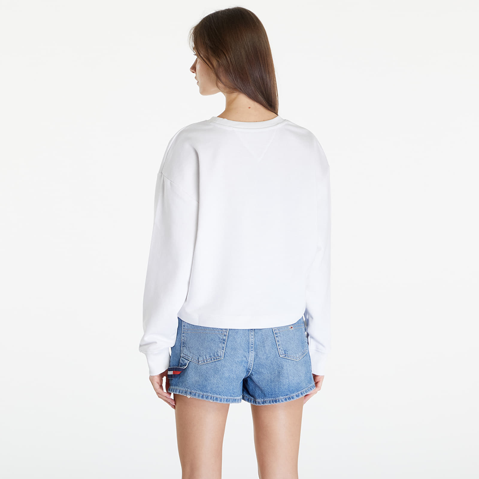 Puloverji   Tommy Jeans Essential Logo 2 Crewneck Sweatshirt White