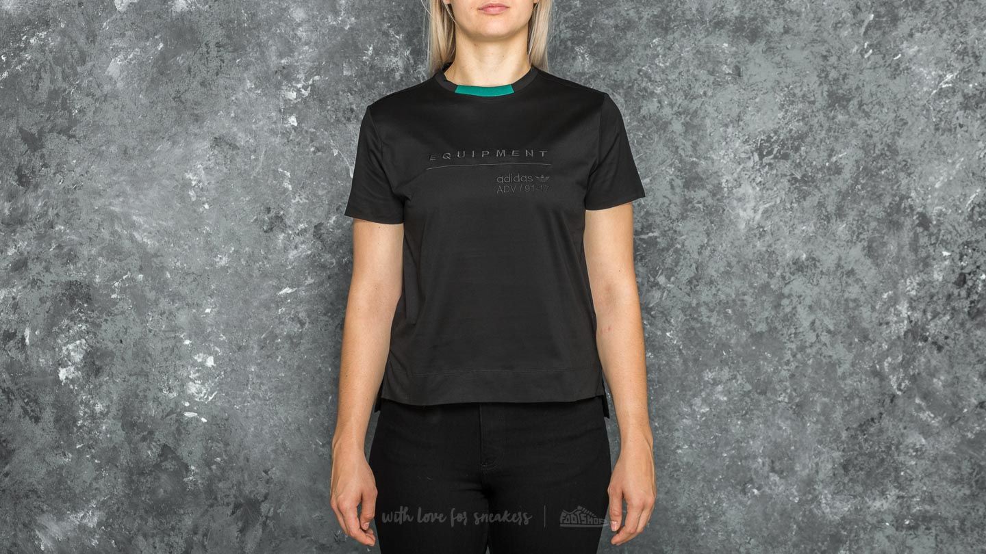 T shirts adidas Equipment Logo Tee Black Footshop