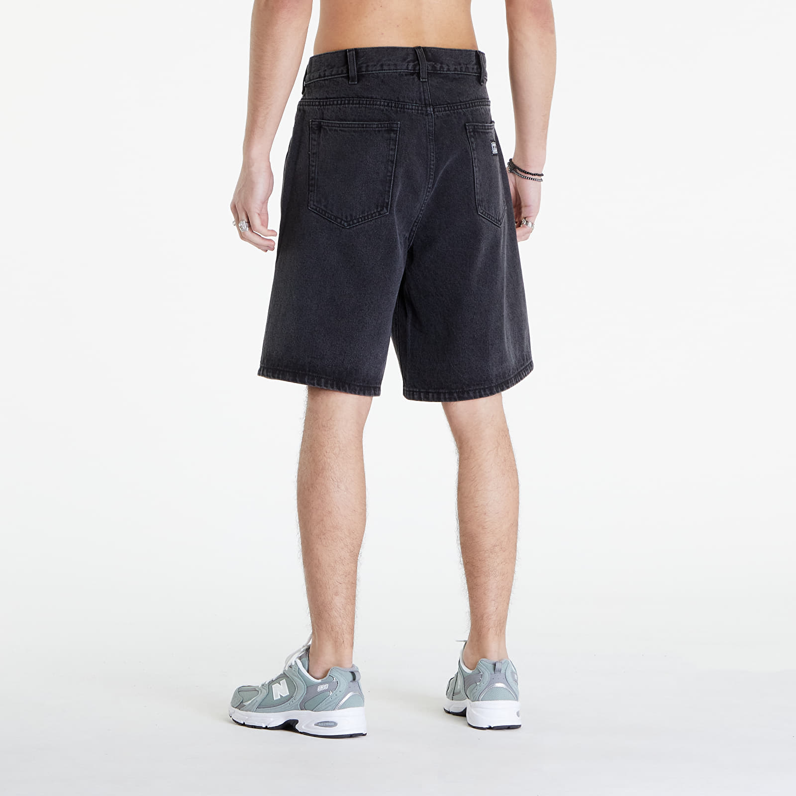 Šortky OBEY Bigwig Baggy Denim Short Faded Black