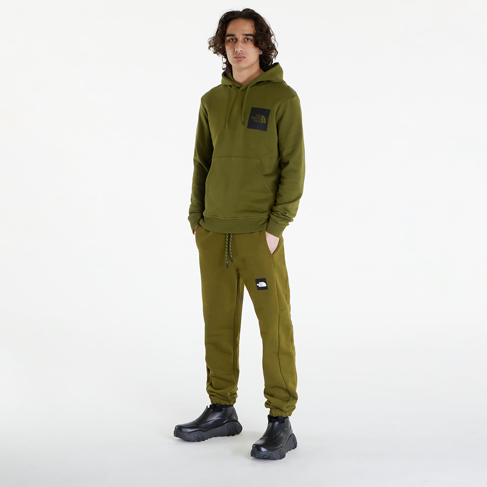 Puloverji   The North Face Fine Hoodie Forest Olive