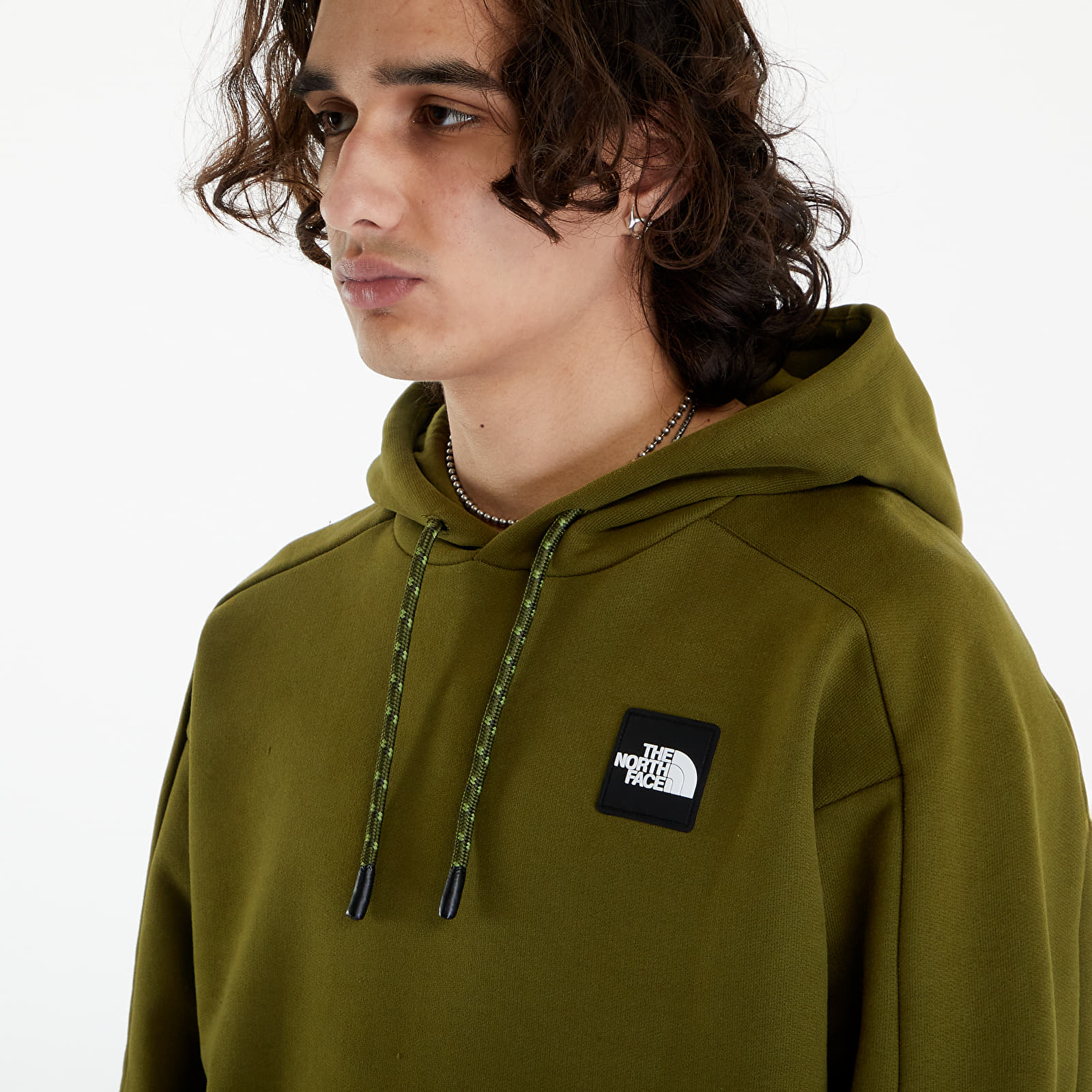 North face hoodie olive green top