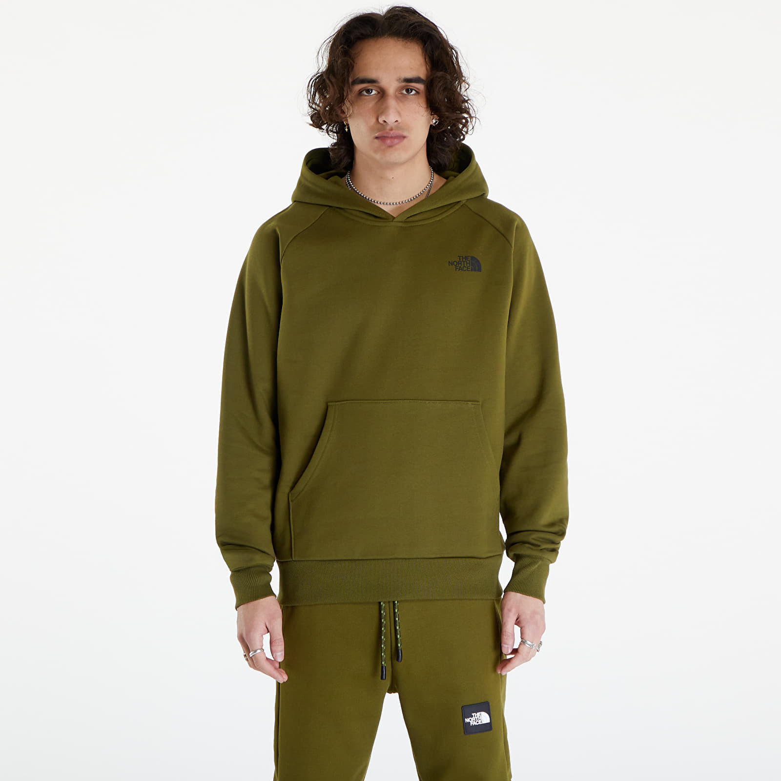 Суитшърти The North Face Raglan Red Box Hoodie Forest Olive