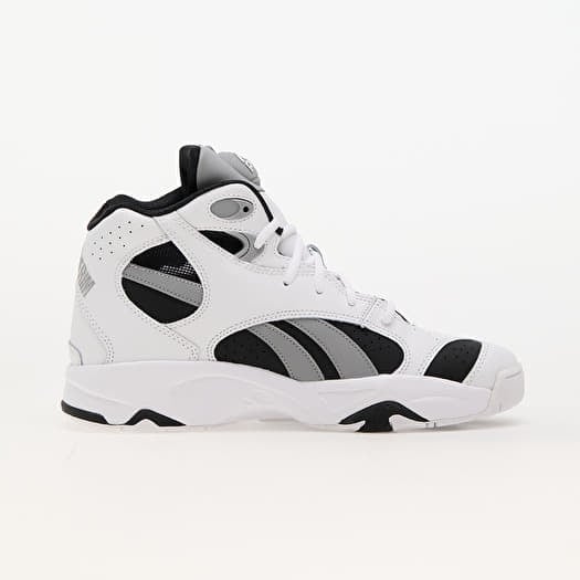 Black and white reebok pumps hot sale