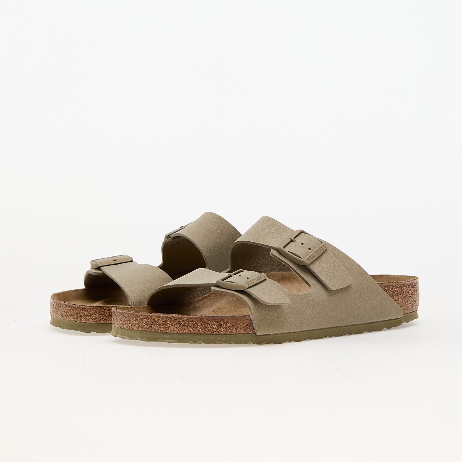 Herren Sneaker und Schuhe Birkenstock Arizona Birko-Flor Faded Khaki