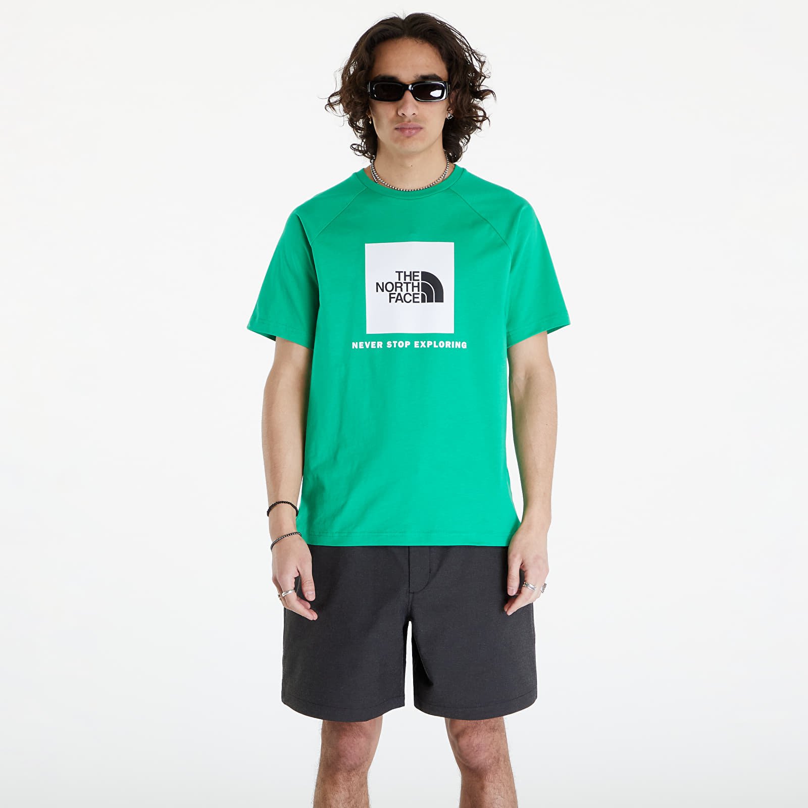Koszulki The North Face S/S Raglan Redbox Tee Optic Emerald